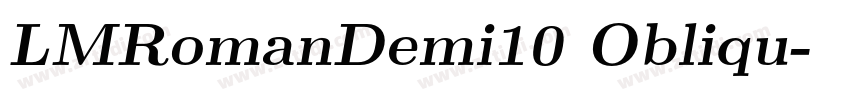 LMRomanDemi10 Obliqu字体转换